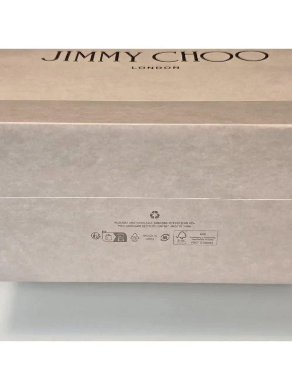 Authentic Jimmy Choo Paper Shopping Bag Beige 11
